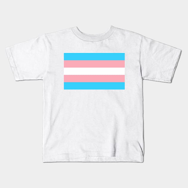 Trans Flag Kids T-Shirt by DorothyGoesGlamping